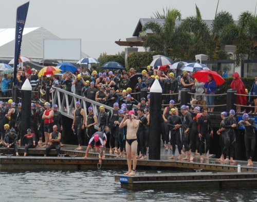 Me at the start of the Gold Coast Half ironman
